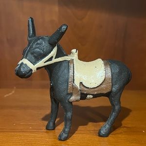 Cast Iron Mule Donkey Horse Still Penny Bank A.C. Williams